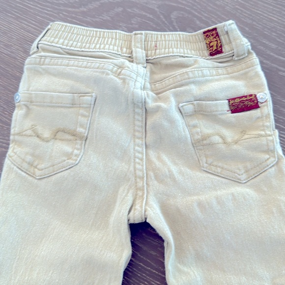 SEVEN FOR ALL MANKIND 24M khaki stretch skinny pants. Good condition. - Picture 3 of 5